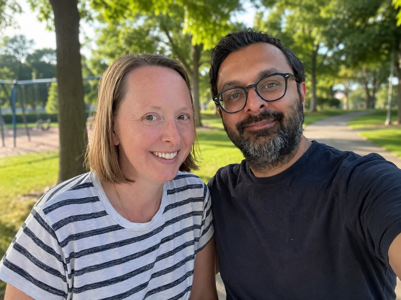 Ann and Manish, founders of Kinderflow